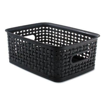 Advantus Weave Bins, 9.88 X 7.38 X 4, Black, 3-pack freeshipping - TVN Wholesale